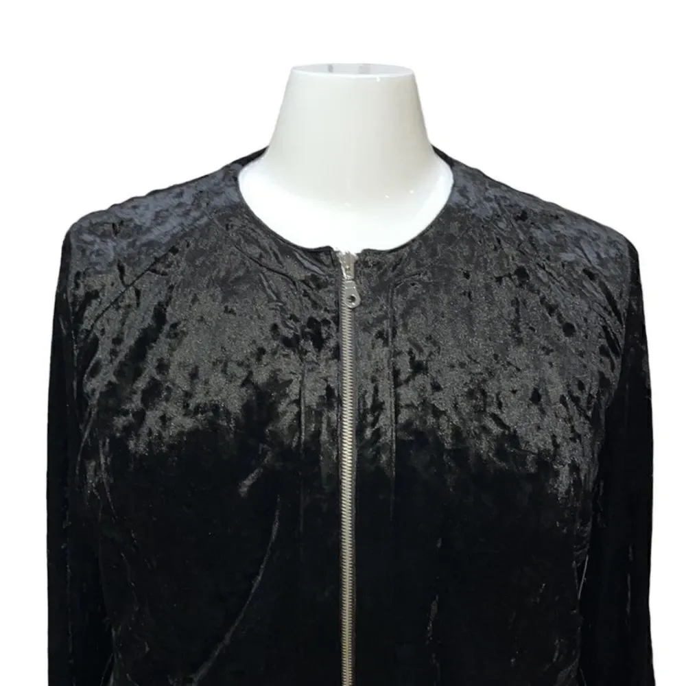 INC Crushed Velvet Peplum Jacket